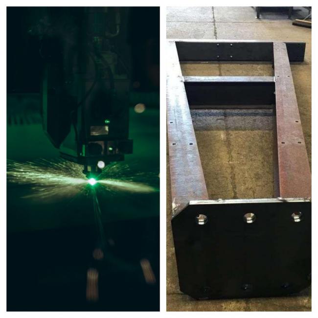 Efficient metal laser cutting from Baseline Custom Fabricating Ltd. in Courtice, Ontario.